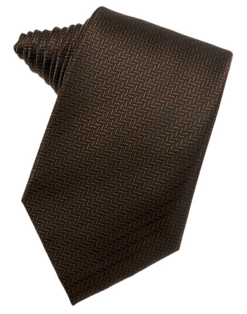 Cardi Chocolate Herringbone Necktie