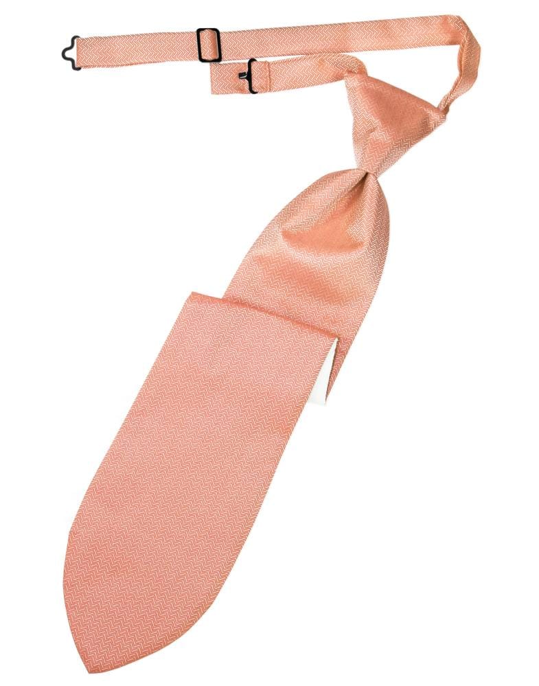 Cardi Coral Herringbone Kids Necktie