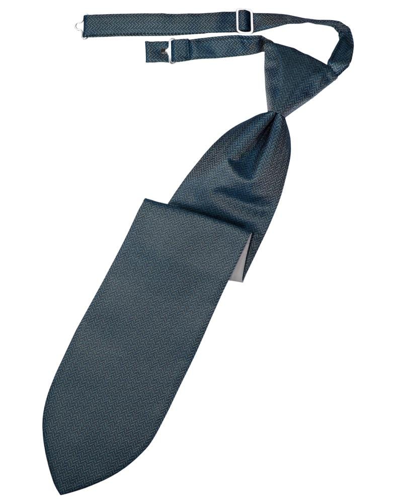 Cardi Haze Blue Herringbone Kids Necktie