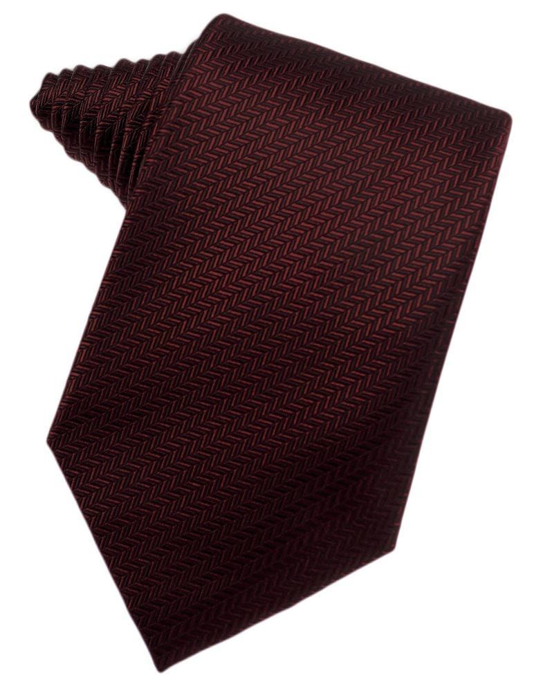 Cardi Merlot Herringbone Necktie