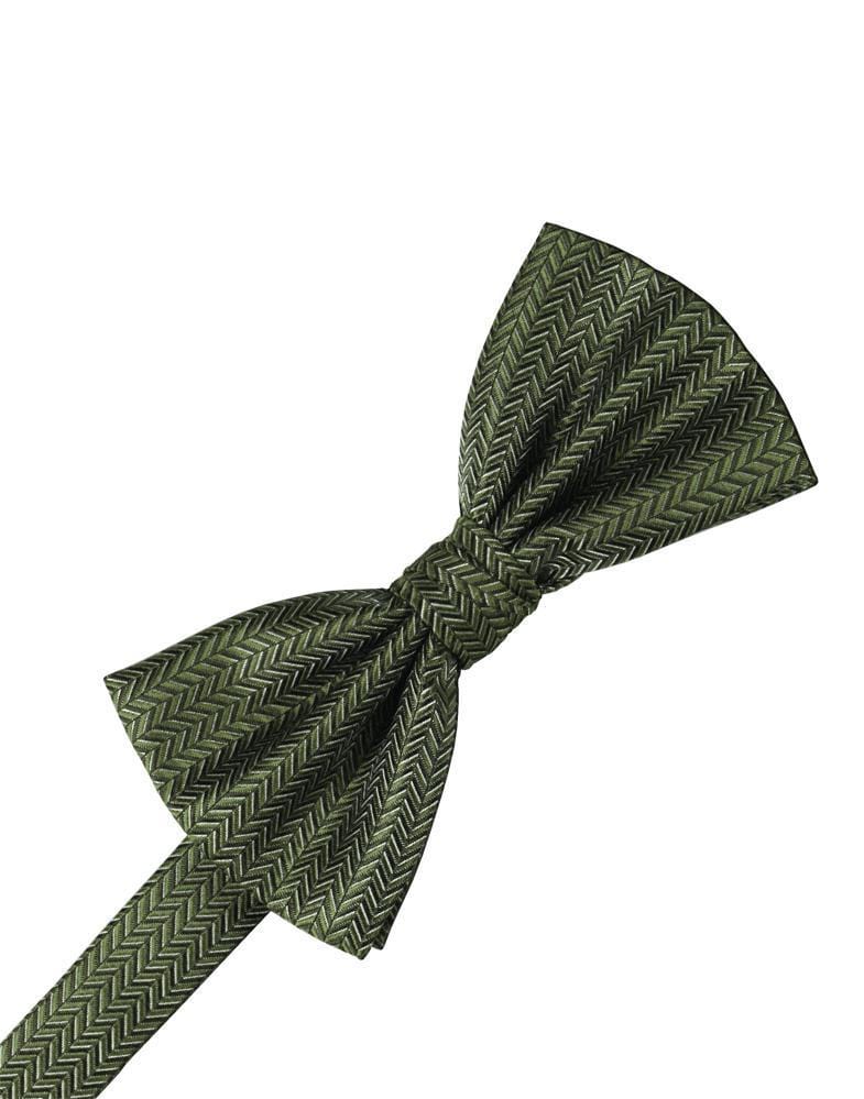 Cardi Sage Herringbone Kids Bow Tie