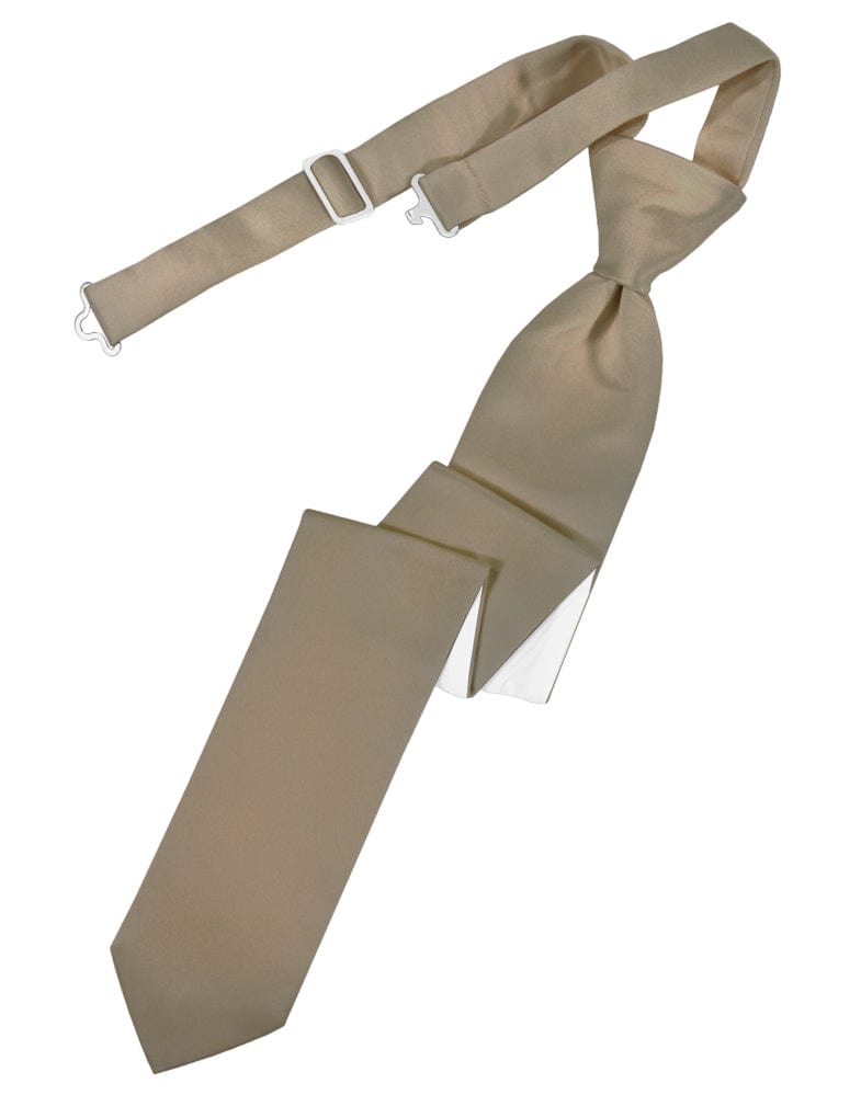 Classic Collection Latte Luxury Satin Skinny Windsor Tie