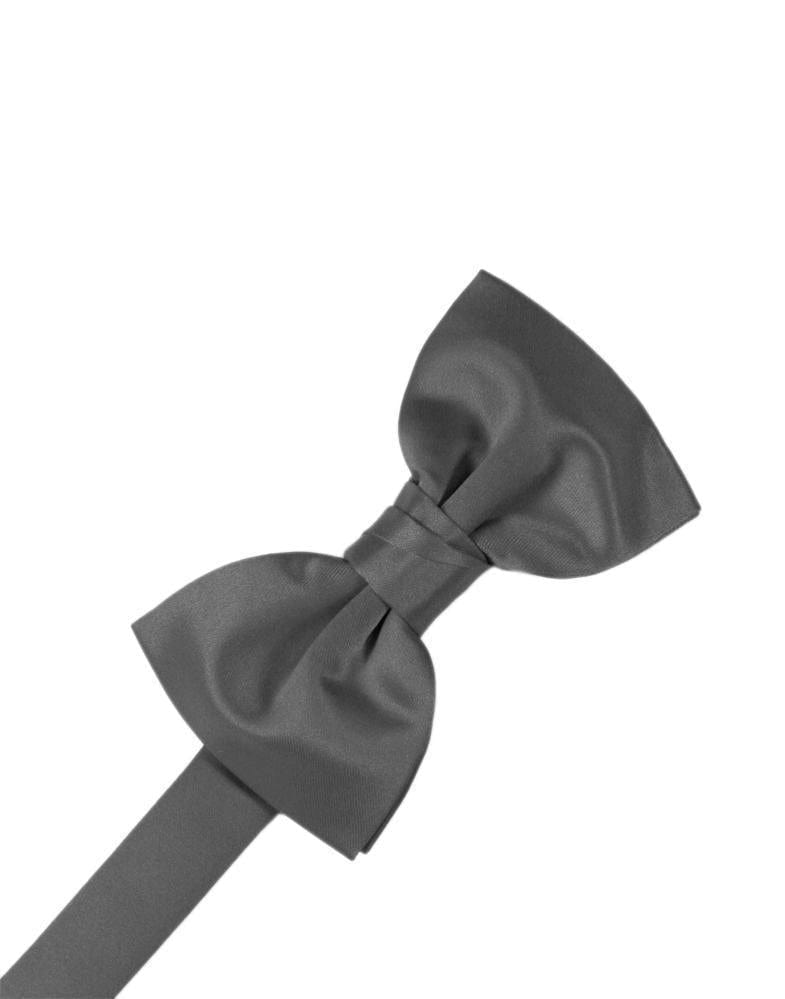 Cardi Pre-Tied Pewter Luxury Satin Kids Bow Tie