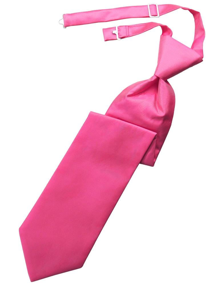 Cardi Fuchsia Solid Twill Kids Necktie