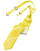 Classic Collection Lemon Striped Satin Skinny Windsor Tie