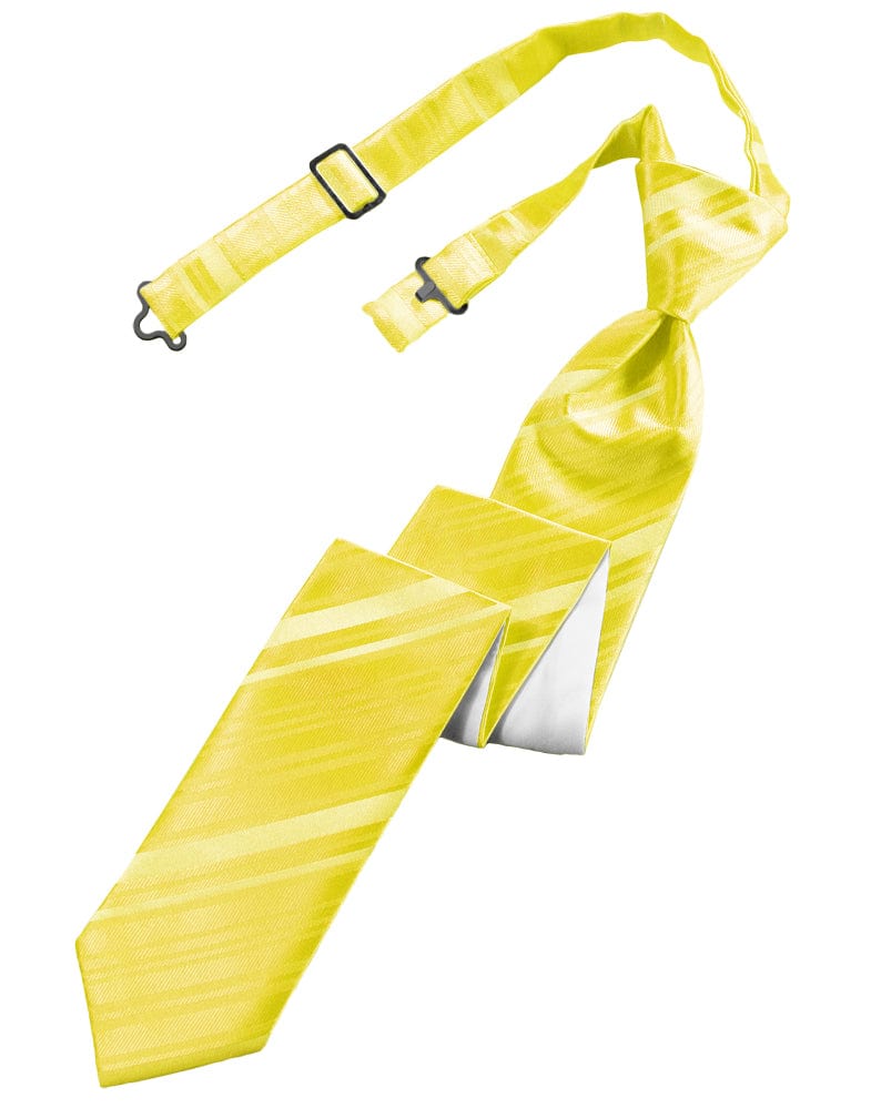 Classic Collection Lemon Striped Satin Skinny Windsor Tie