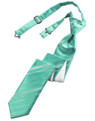 Classic Collection Mermaid Striped Satin Skinny Windsor Tie