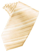 Cardi Peach Striped Satin Necktie
