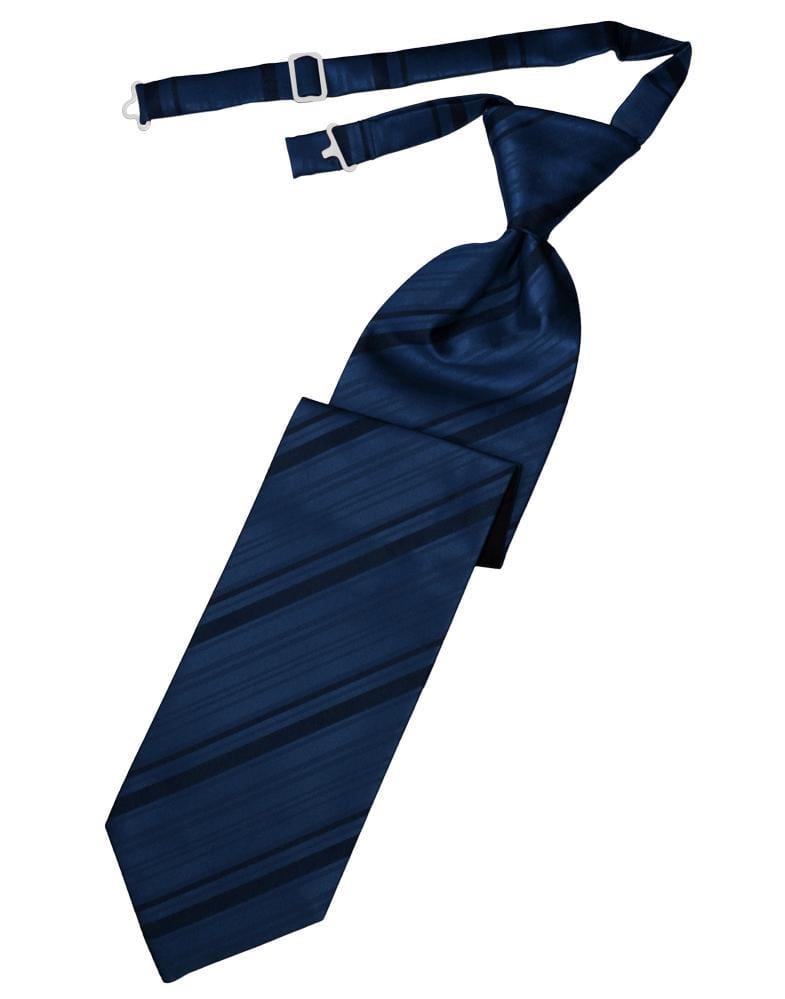 Cardi Peacock Striped Satin Kids Necktie