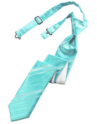 Classic Collection Pool Striped Satin Skinny Windsor Tie