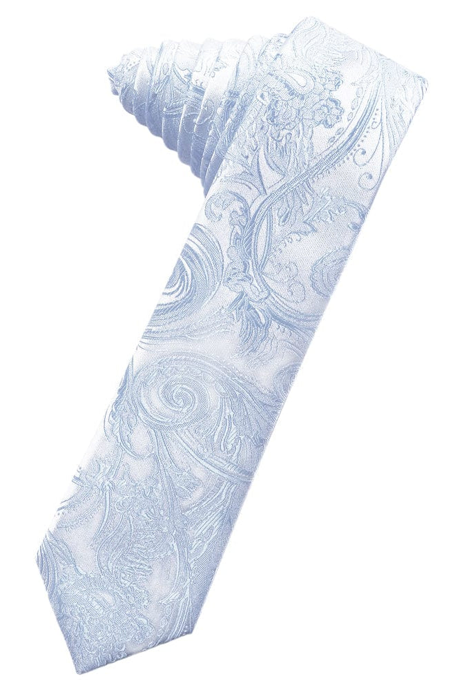 Classic Collection Light Blue Tapestry Skinny Necktie