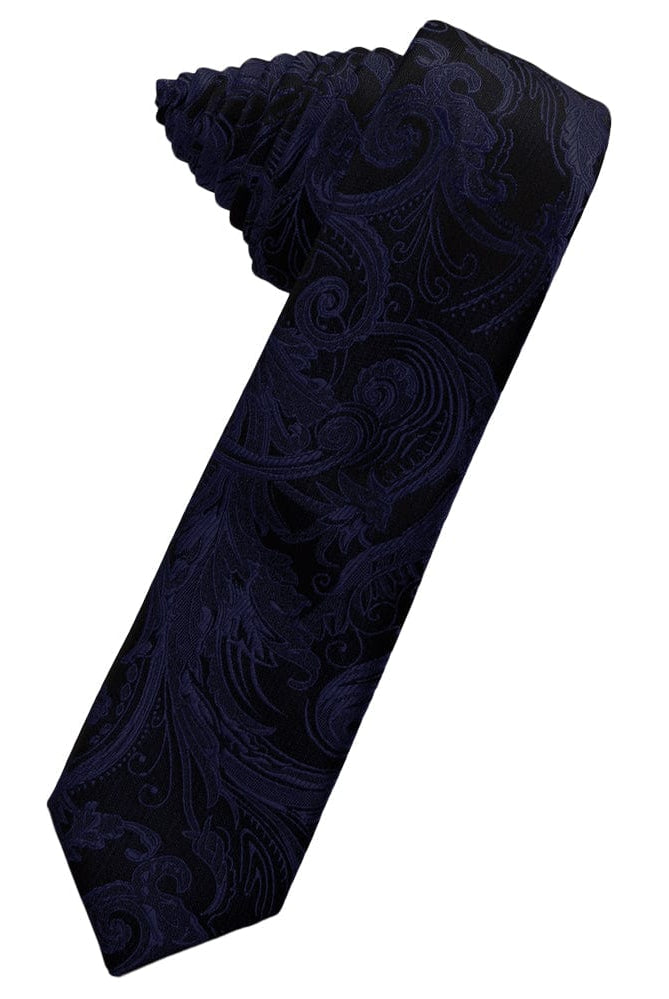 Classic Collection Midnight Blue Tapestry Skinny Necktie