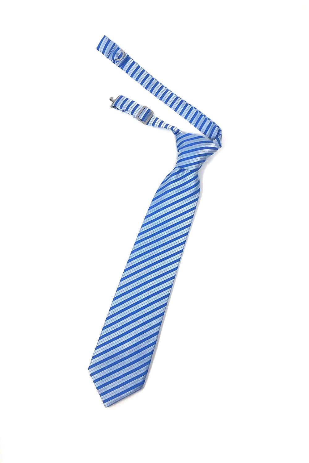 Cardi Pre-Tied Blue Newton Stripe Kids Necktie