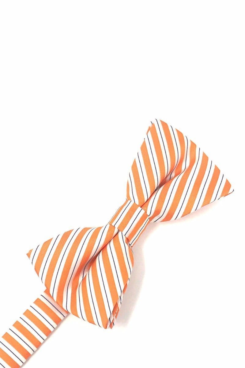 Cardi Pre-Tied Orange Newton Stripe Kids Bow Tie