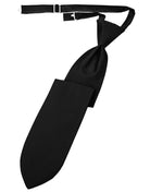 Cardi Black Herringbone Kids Necktie