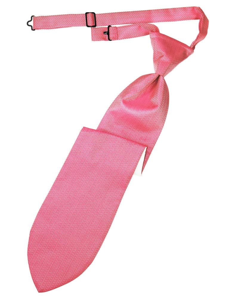 Cardi Bubblegum Herringbone Kids Necktie