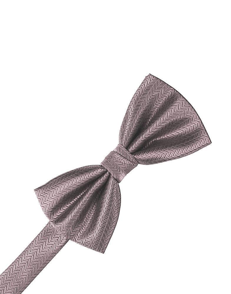 Cardi Frosty Pink Herringbone Kids Bow Tie