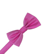 Cardi Fuchsia Herringbone Kids Bow Tie