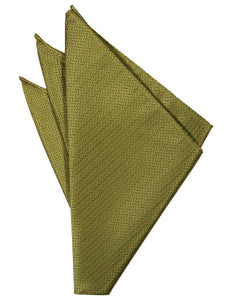 Cardi Gold Herringbone Pocket Square