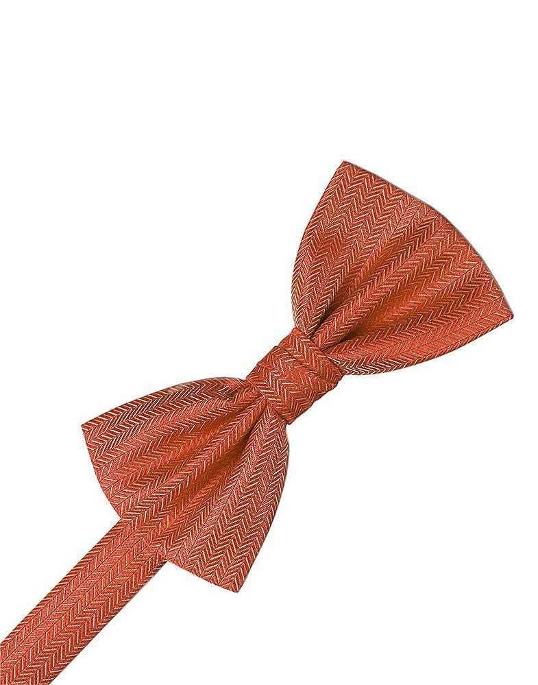 Cardi Persimmon Herringbone Kids Bow Tie