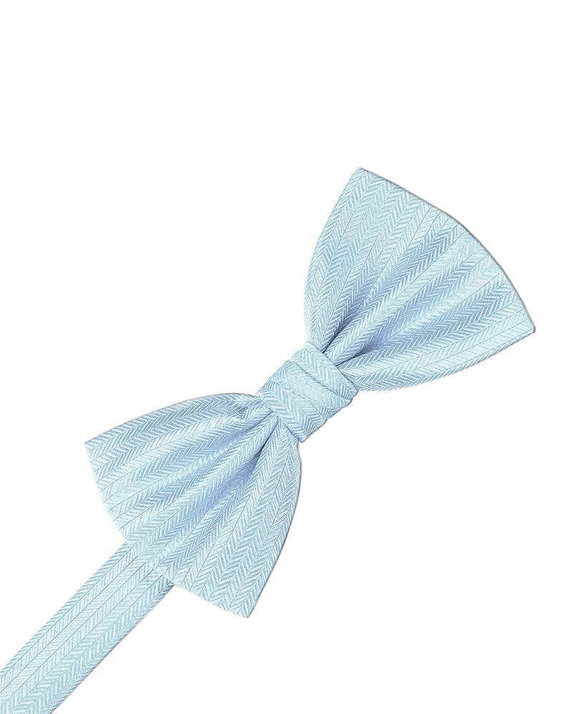 Cardi Powder Blue Herringbone Kids Bow Tie