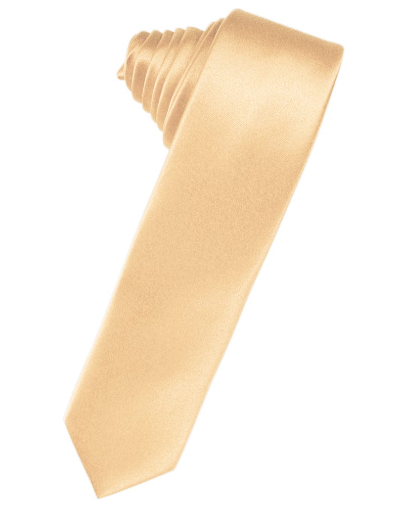 Classic Collection Apricot Luxury Satin Skinny Necktie