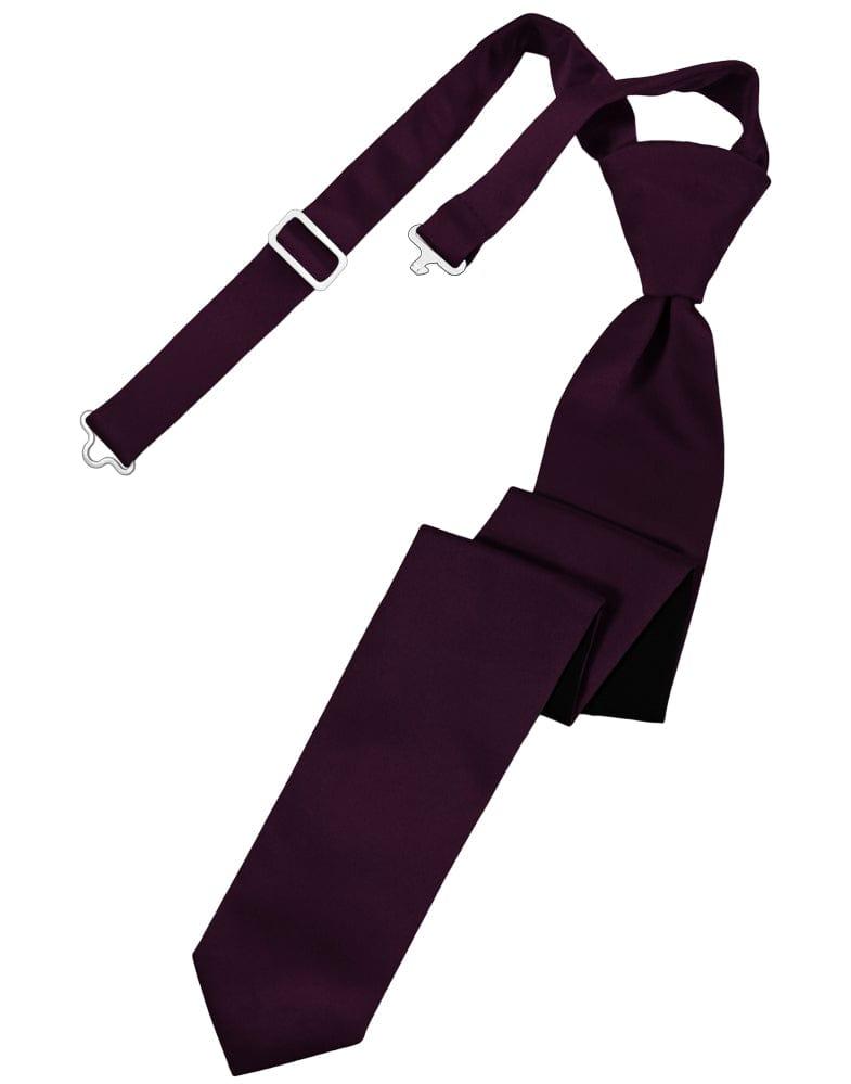 Classic Collection Berry Luxury Satin Skinny Windsor Tie