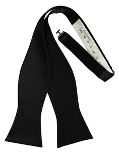 Cardi Self Tie Black Luxury Satin Bow Tie