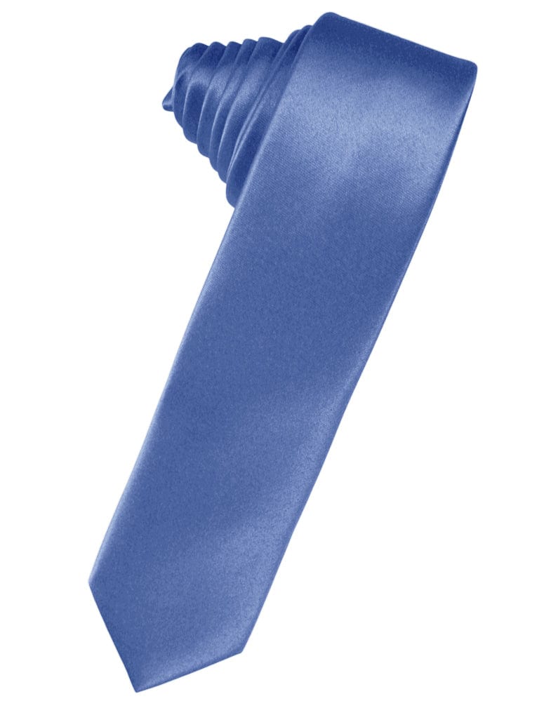 Classic Collection Cornflower Luxury Satin Skinny Necktie
