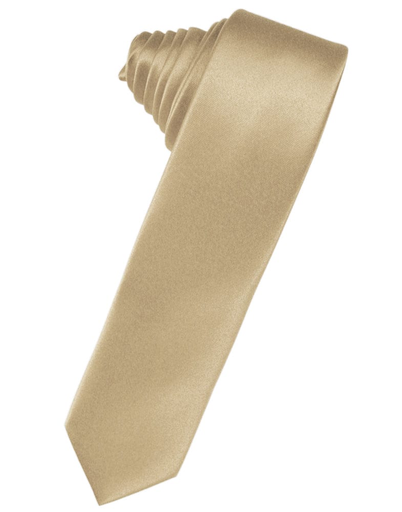 Classic Collection Golden Luxury Satin Skinny Necktie