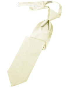 Cardi Ivory Luxury Satin Kids Necktie