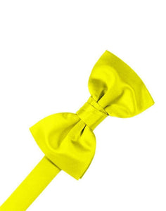 Cardi Pre-Tied Lemon Luxury Satin Kids Bow Tie