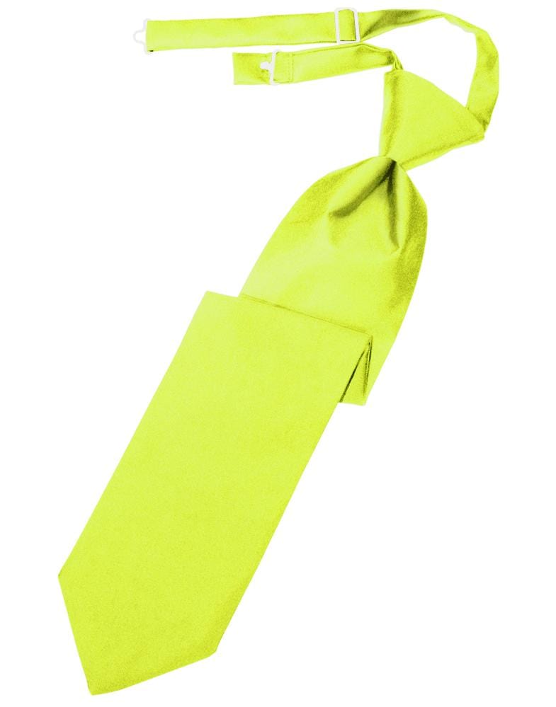 Cardi Lime Luxury Satin Kids Necktie