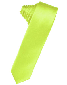 Classic Collection Lime Luxury Satin Skinny Necktie