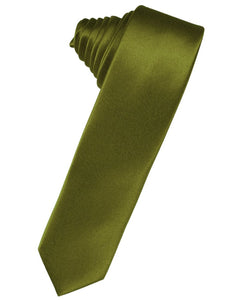 Classic Collection Moss Luxury Satin Skinny Necktie