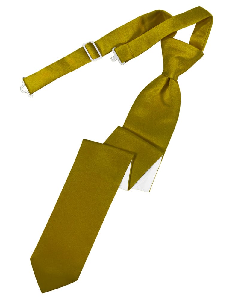 Classic Collection Gold Luxury Satin Skinny Windsor Tie
