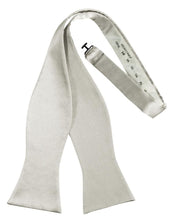 Cardi Self Tie Platinum Luxury Satin Bow Tie