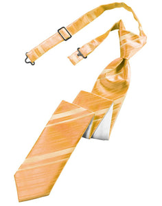 Classic Collection Apricot Striped Satin Skinny Windsor Tie