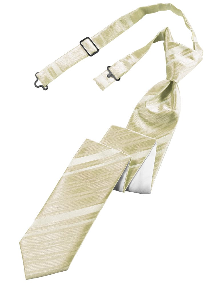 Classic Collection Bamboo Striped Satin Skinny Windsor Tie
