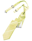 Classic Collection Canary Striped Satin Skinny Windsor Tie