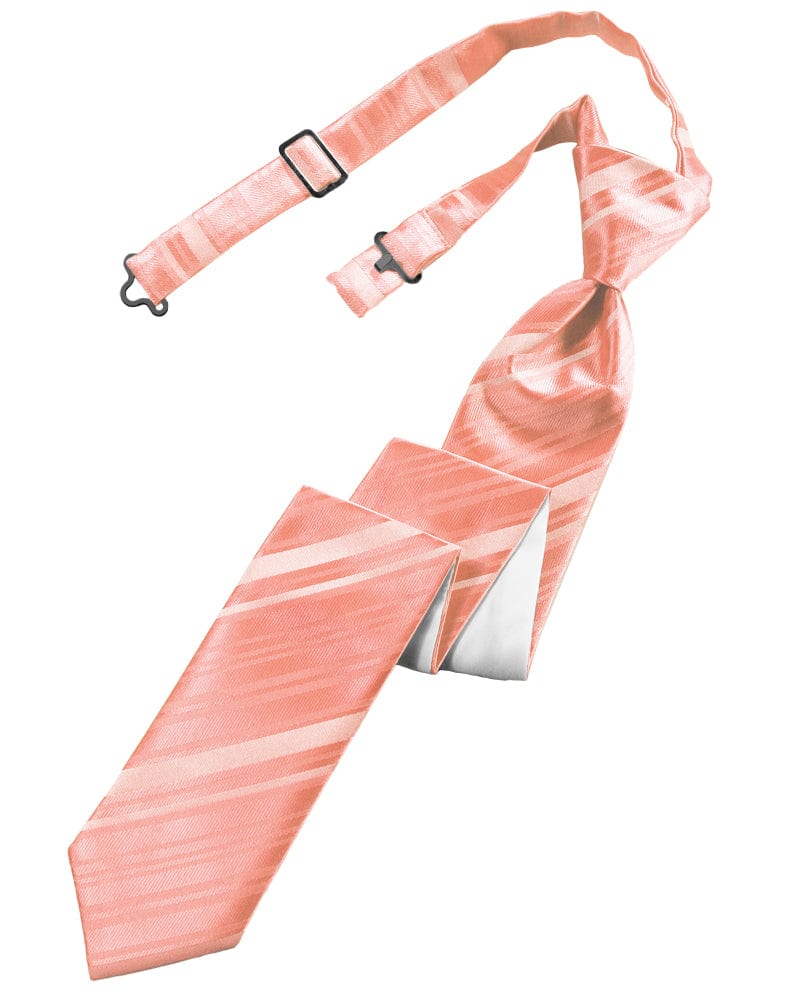 Classic Collection Coral Reef Striped Satin Skinny Windsor Tie