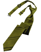 Classic Collection Fern Striped Satin Skinny Windsor Tie