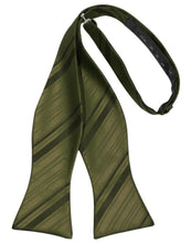 Cardi Self Tie Fern Striped Satin Bow Tie