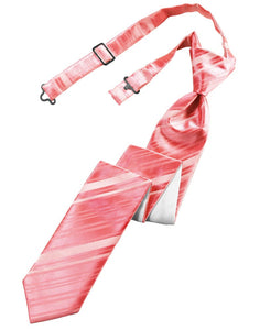 Classic Collection Guava Striped Satin Skinny Windsor Tie