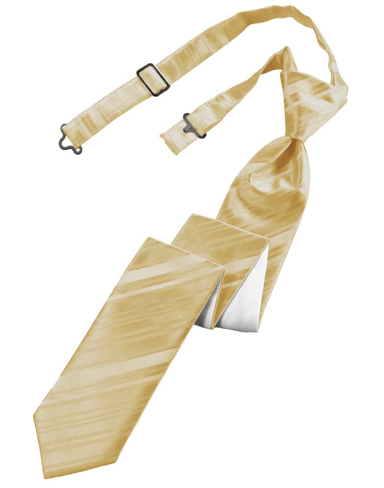 Classic Collection Harvest Maize Striped Satin Skinny Windsor Tie