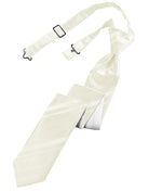 Classic Collection Ivory Striped Satin Skinny Windsor Tie
