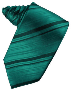 Cardi Jade Striped Satin Necktie