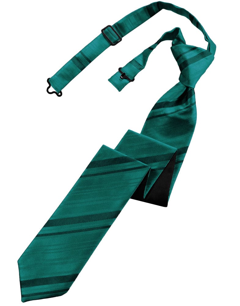 Classic Collection Jade Striped Satin Skinny Windsor Tie