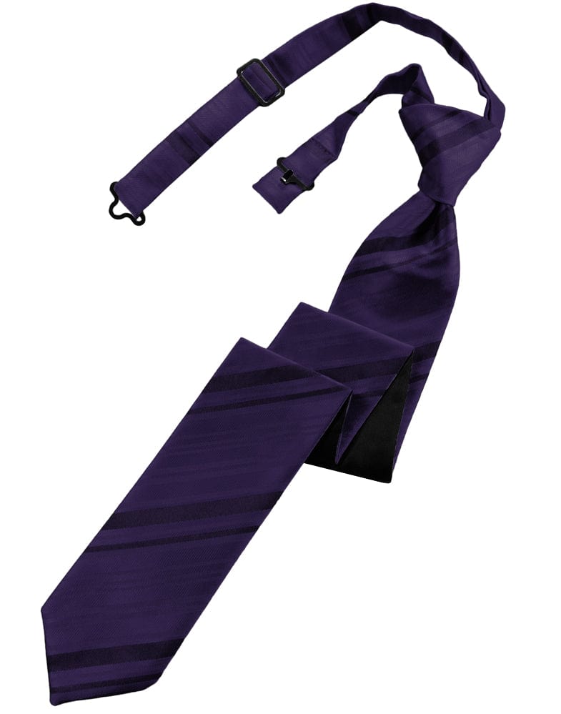 Classic Collection Lapis Striped Satin Skinny Windsor Tie