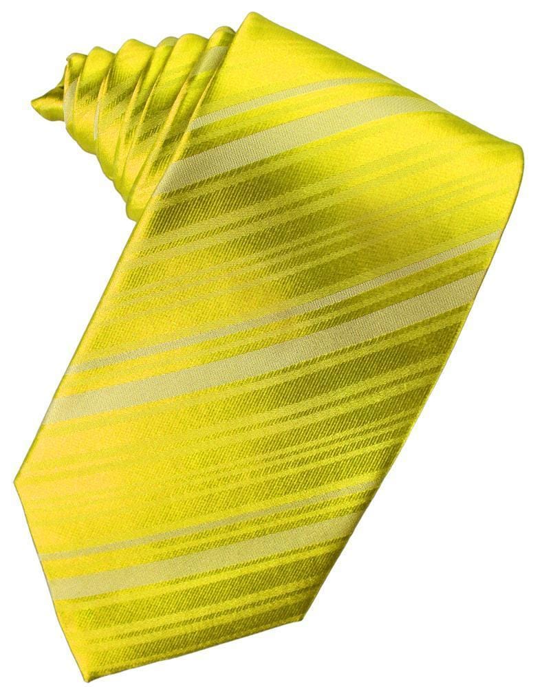 Cardi Lemon Striped Satin Necktie